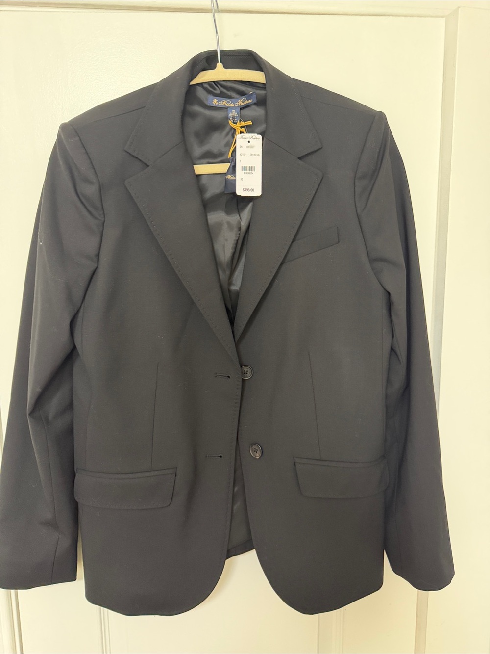 Brooks Brothers Black Women's Blazer - Two-Button Suit Jacket